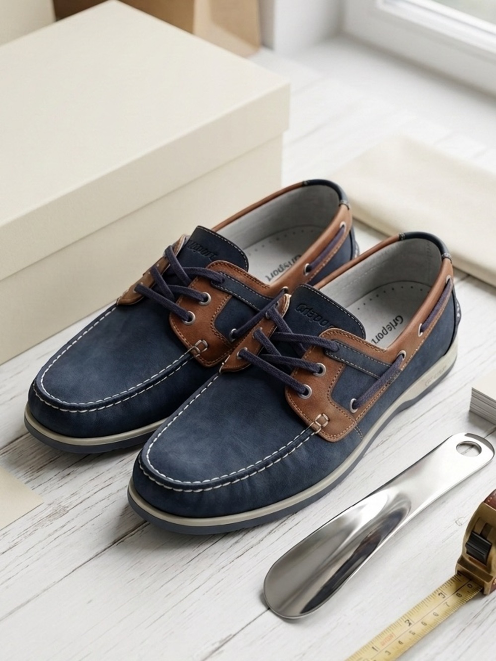 Grisport Men’s Genuine Leather Boat Shoes – Size EU 44